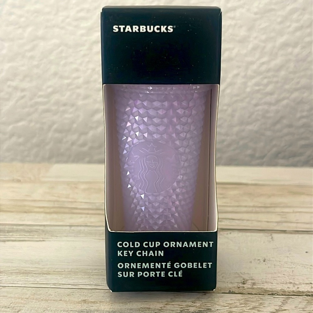 NIB Lavender Studded Starbucks Ornament/Keychain. - Picture 2 of 5